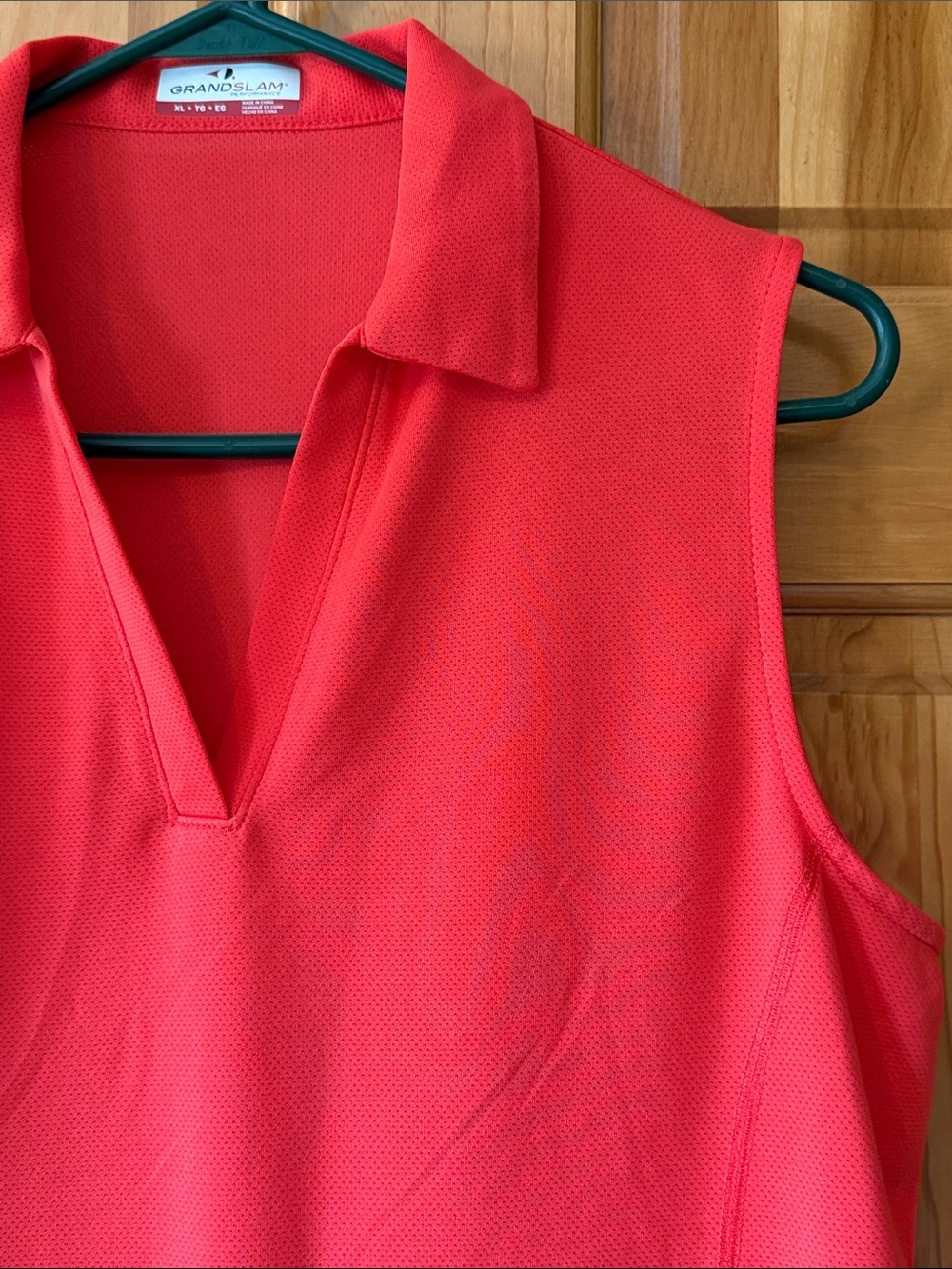 Grand Slam Women’s Sleeveless Polo Tank - Red